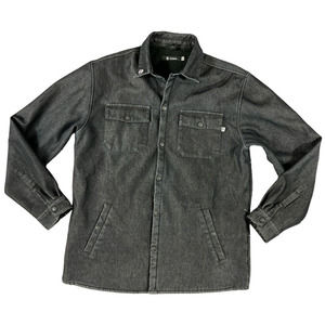 CG Habitats Work shirt Men's L Black Fleece Lined‎ Work Shirt